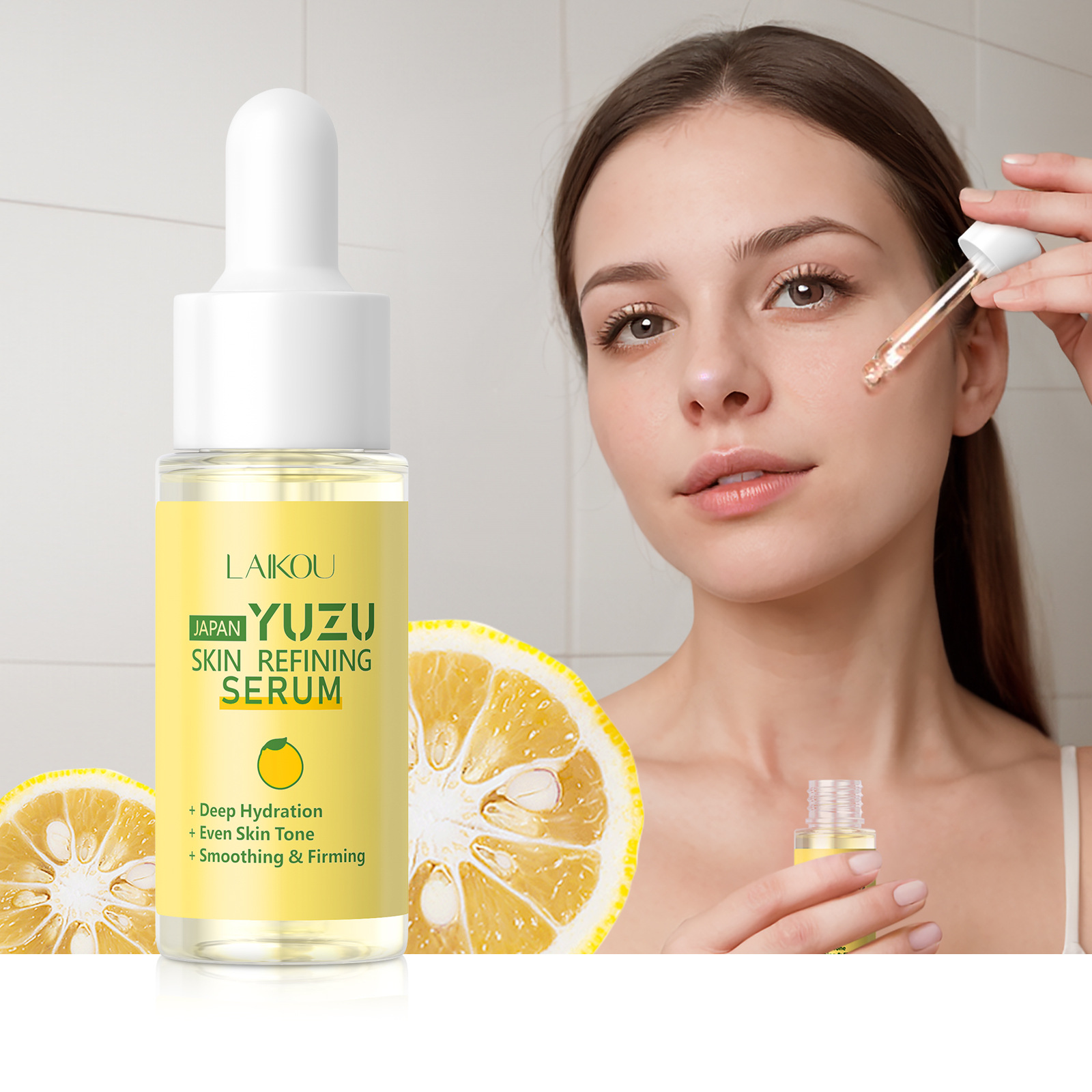 Niacinamide Brightening Serum - LAIKOU Грейпфрутовая эссенция YUZU Жидкая эссенция
