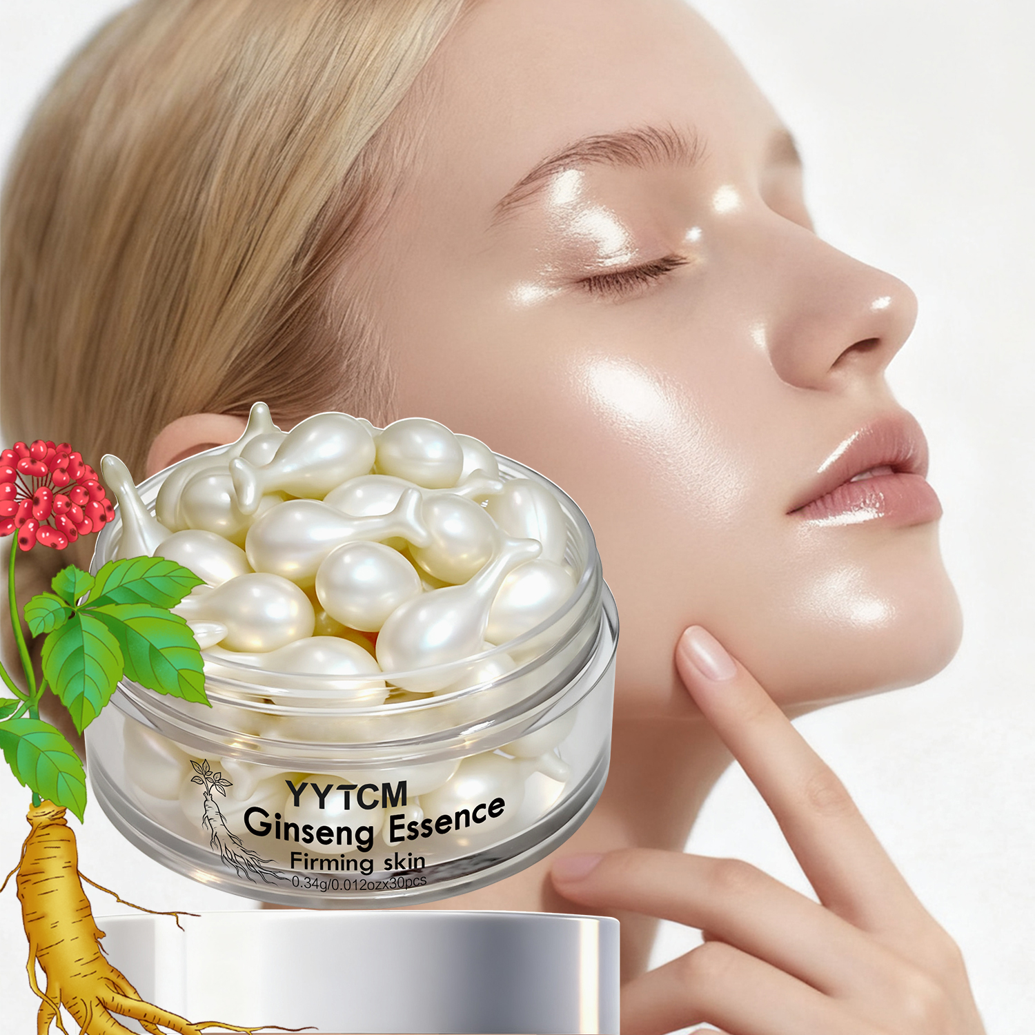 Niacinamide Brightening Serum - Капсулы с экстрактом женьшеня, увлажняющая и