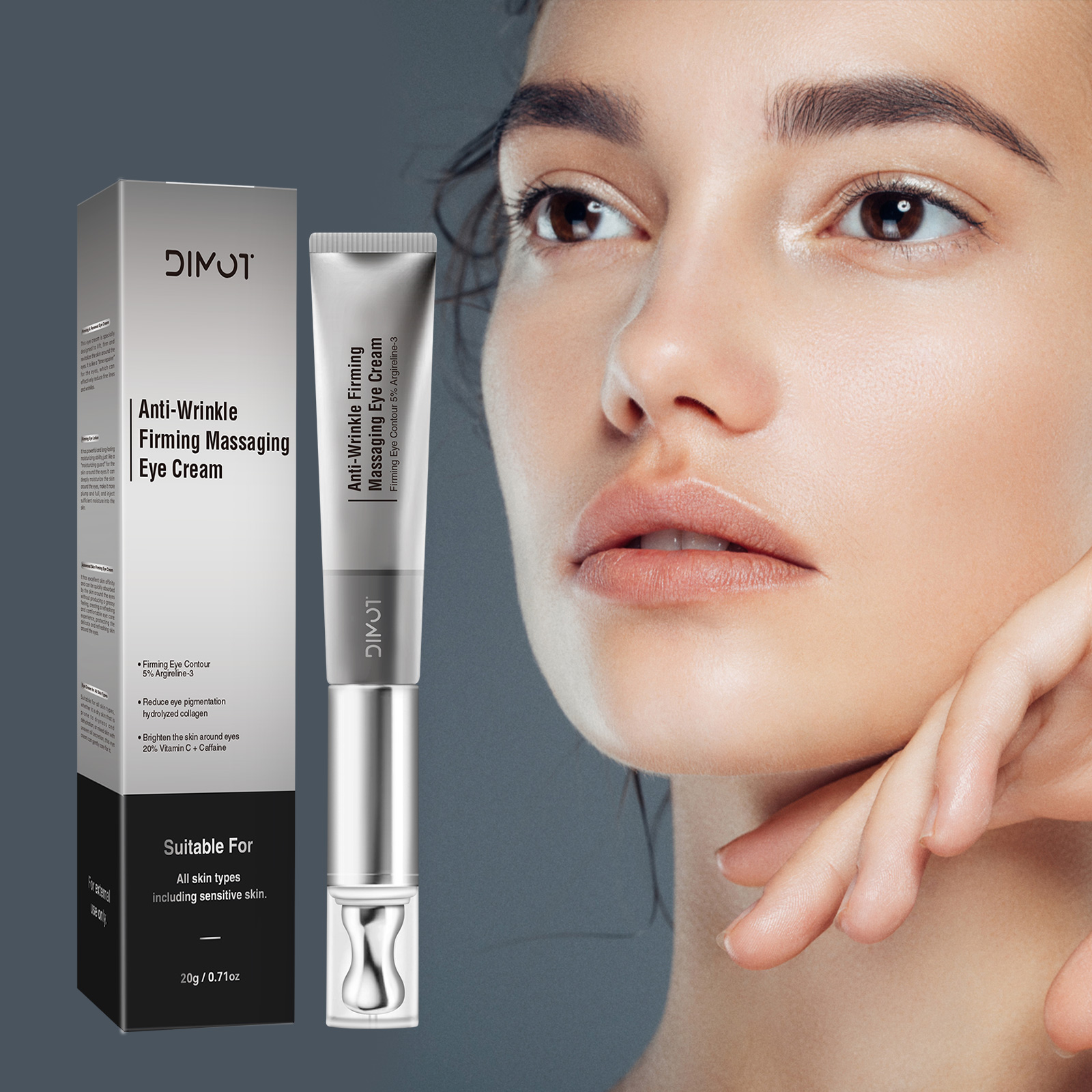 Hyaluronic Acid Serum - Электрический массажный крем для глаз, увлажняющий,