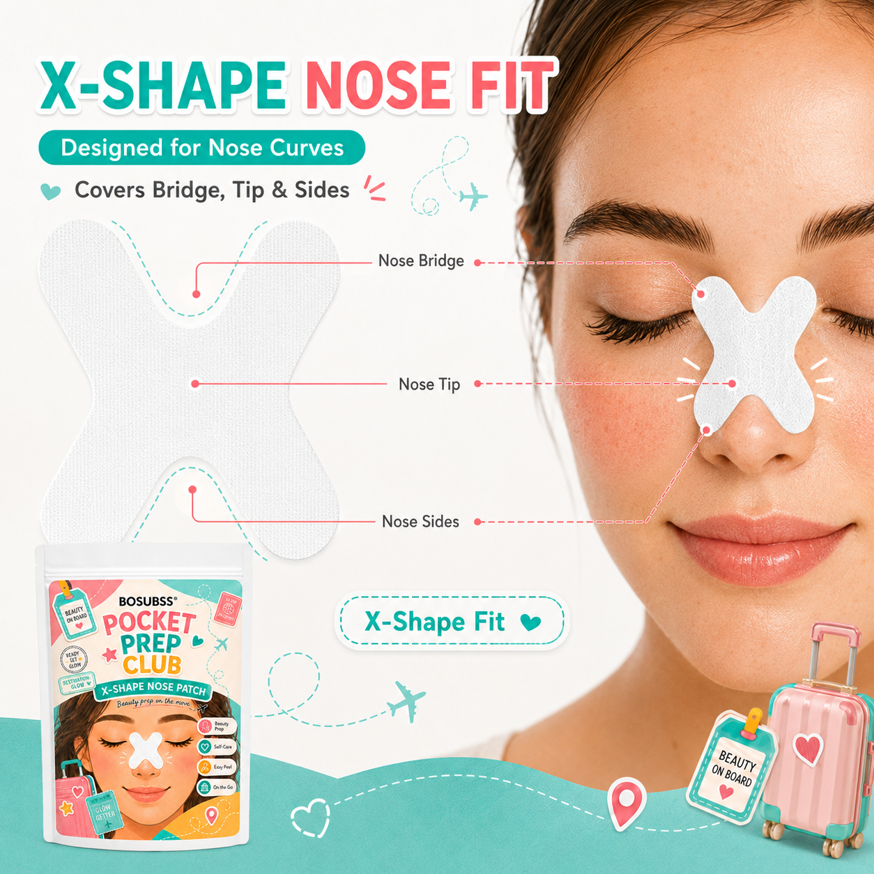 Патчи для носа BOSUBSS X-Shape – обзор и цена Skincare X Beauty