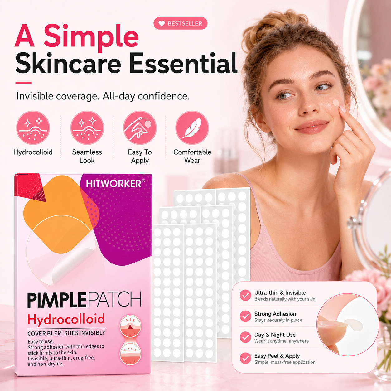 Набор невидимых пластырей от п – обзор и цена Skincare Gentle